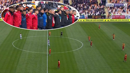 Yeni Malatyaspordan protesto Antalyaspor maçının ilk 20 saniyesinde...