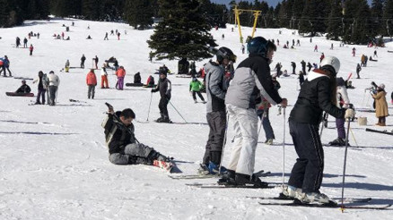 Uludağda hafta sonu yoğunluğu