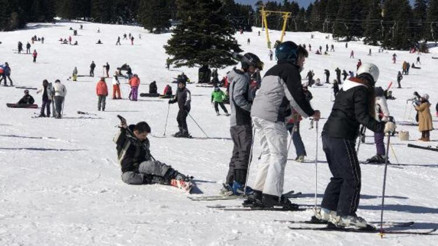 Uludağda hafta sonu yoğunluğu