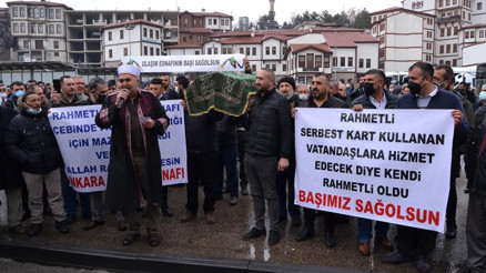 “Ulaşım sektörü öldü” dediler cenaze töreni düzenlediler