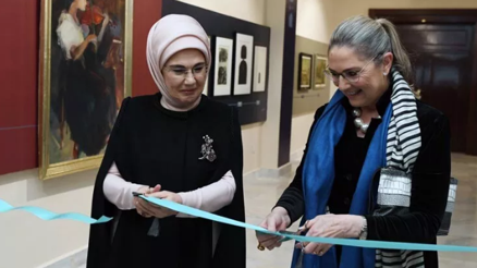 Emine Erdoğan ile Michal Herzog Ankara’da sergi açılışı yaptı