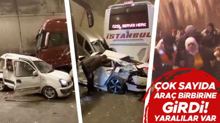 Son dakika... Bolu Dağı Tünelinde zincirleme kaza: İstanbul istikameti ulaşıma açıldı