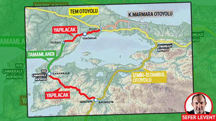 Marmara Ringi’ne 235 kilometre kaldı