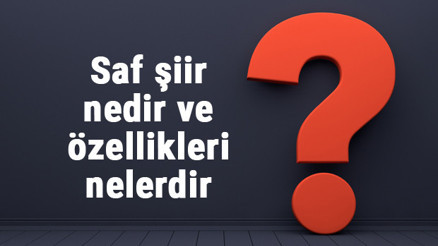 Saf şiir nedir ve özellikleri nelerdir Saf şiir temsilcileri ve örnekleri