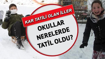 OKULLAR tatil mi Muş ve Bitliste bugün okul var mı 24 Mart Perşembe günü kar tatili olan il ve ilçeler