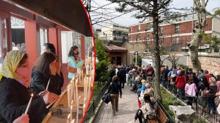 Bulgaristandan otobüslerle geldiler: Yüzlerce kişi İstanbuldaki Ayın Biri Kilisesine akın etti