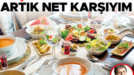 Beş yıldızlı iftara artık net karşıyım