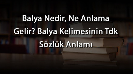 Balya Nedir, Ne Anlama Gelir Balya Kelimesinin Tdk Sözlük Anlamı Balya Nedir, Ne Anlama Gelir Balya Kelimesinin Tdk Sözlük Anlamı