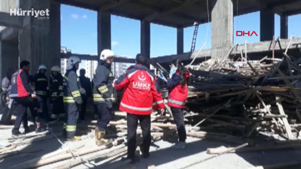 Diyarbakırın Bağlar ilçesinde cami inşaatında iskele çöktü: 6 yaralı