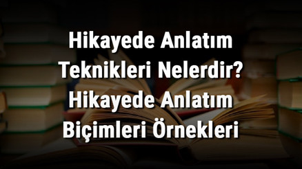 Hikayede Anlatım Teknikleri Nelerdir Hikayede Anlatım Biçimleri Örnekleri