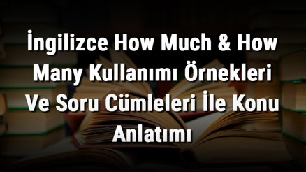 İngilizce How Much & How Many Kullanımı Örnekleri Ve Soru Cümleleri İle Konu Anlatımı İngilizce How Much & How Many Kullanımı Örnekleri Ve Soru Cümleleri İle Konu Anlatımı