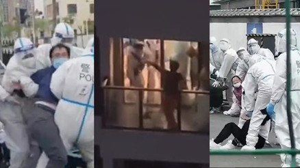 İnanılmaz görüntüler... Şangayda Kovid çatışması