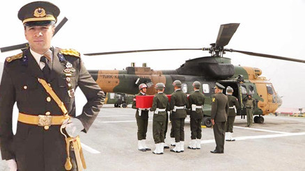 Şehit üsteğmene veda