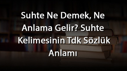 Suhte Ne Demek, Ne Anlama Gelir Suhte Kelimesinin Tdk Sözlük Anlamı