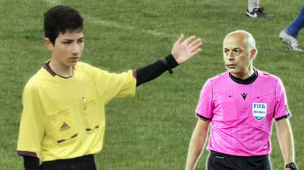 13 yaşında futbol hakemi oldu Cüneyt Çakırın izinde...