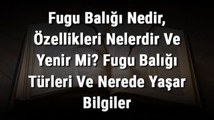 Fugu Balığı Nedir, Özellikleri Nelerdir Ve Yenir Mi Fugu Balığı Türleri Ve Nerede Yaşar Bilgiler