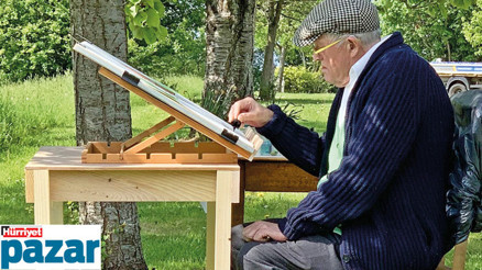 Baharı gözledi, tabletle çizdi Baharı gözledi, tabletle çizdi