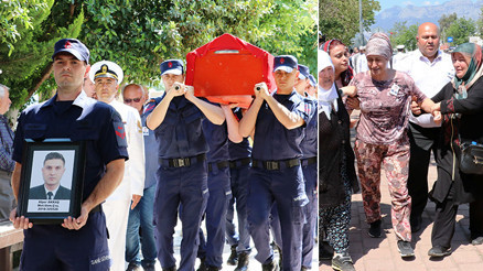 Öldürülen uzman çavuş, gözyaşlarıyla toprağa verildi
