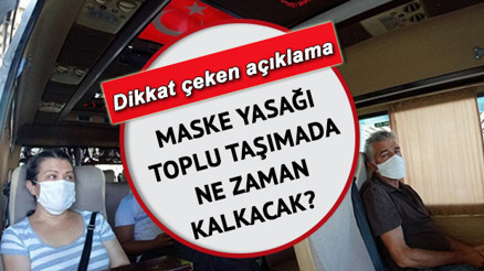 Maske yasağı toplu taşımada (otobüs, metro, metrobüs, Marmaray) ne zaman kalkacak Bakan Kocadan dikkat çeken koronavirüs açıklaması Maske yasağı toplu taşımada (otobüs, metro, metrobüs, Marmaray) ne zaman kalkacak Bakan Kocadan dikkat çeken koronavirüs açıklaması
