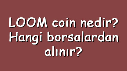 LOOM coin nedir Hangi borsalardan alınır Loom Network ne zaman çıktı Ne iş yapar