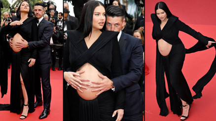 Kırmızı halıda karnını gösterdi: Sevgilim, bebeğim ve ben Kırmızı halıda karnını gösterdi: Sevgilim, bebeğim ve ben