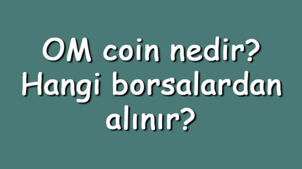 OM coin nedir Hangi borsalardan alınır MANTRA DAO ne zaman çıktı Ne iş yapar