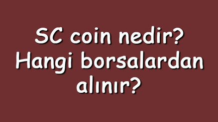 SC coin nedir Hangi borsalardan alınır Siacoin ne zaman çıktı Ne iş yapar