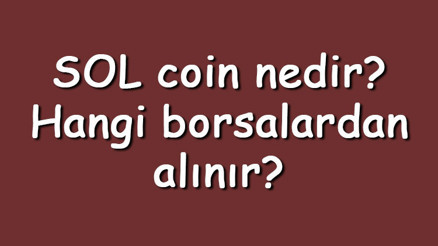 SOL coin nedir Hangi borsalardan alınır Solana ne zaman çıktı Ne iş yapar