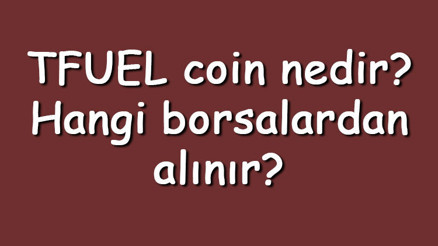 TFUEL coin nedir Hangi borsalardan alınır Theta Fuel ne zaman çıktı Ne iş yapar