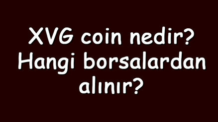 XVG coin nedir Hangi borsalardan alınır Verge ne zaman çıktı Ne iş yapar