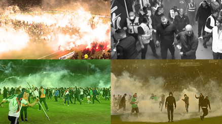 Fransadaki Auxerre - Saint-Etienne maçında büyük olaylar çıktı Şampiyonlar Liginin ardından...