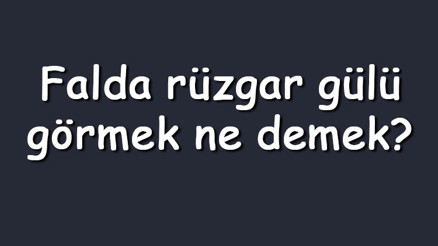 Falda rüzgar gülü görmek ne demek Kahve falında rüzgar gülü çıkması anlamı nedir