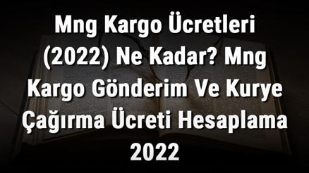 Mng Kargo Ücretleri (2022) Ne Kadar Mng Kargo Gönderim Ve Kurye Çağırma Ücreti Hesaplama 2022