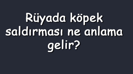 Rüyada köpek saldırması ne anlama gelir Rüyada siyah, beyaz, kahverengi bir köpeğin arkadaşına ve kardeşine saldırması