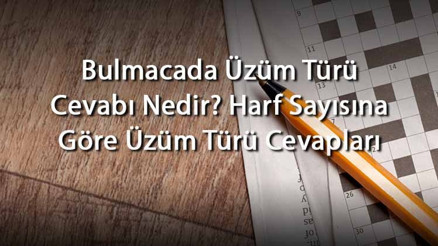 Bulmacada Üzüm Türü Cevabı Nedir Harf Sayısına Göre Üzüm Türü Cevapları