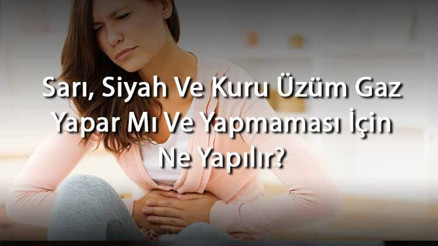 Sarı, Siyah Ve Kuru Üzüm Gaz Yapar Mı Ve Yapmaması İçin Ne Yapılır