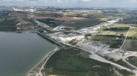 Kanal İstanbulun ilk köprüsü yükseliyor
