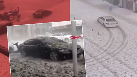 Konyada dolu hayatı felç etti İnanılmaz görüntüler