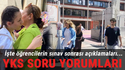 YKS: Temel Yeterlilik Testi nasıldı (TYT) Alan Yeterlilik Testi (AYT) zor muydu, kolay mıydı İşte TYT ve AYT soru yorumları YKS: Temel Yeterlilik Testi nasıldı (TYT) Alan Yeterlilik Testi (AYT) zor muydu, kolay mıydı İşte TYT ve AYT soru yorumları