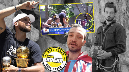 Golden State Warriorsın şampiyonluk kutlamasında Stephen Curryden rol çalan Türk: Hayati Emre Bilgin