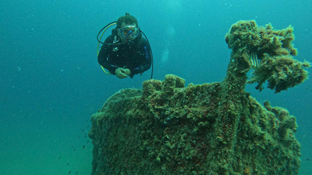 Yerli ve yabancı turistler Gelibolu Tarihi Sualtı Parkına dalıyor