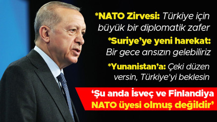 Son dakika... Cumhurbaşkanı Erdoğandan NATO zirvesi sonrası önemli açıklamalar: İsveç ve Finlandiyaya net mesaj