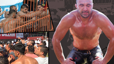 Kırkpınarda gergin anlar Şaban Yılmaz kırmızı kartla elenince ortalık karıştı, Ali Gürbüz yıkıldı...