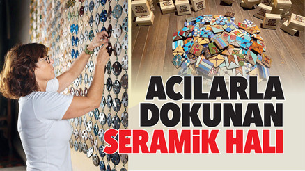 Acılarla dokunan seramik halı