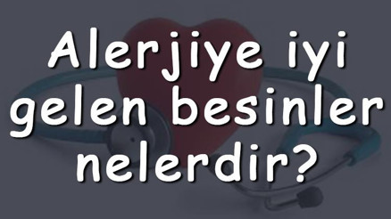 Alerjiye iyi gelen besinler nelerdir Alerjiye iyi gelen yiyecekler ve gıdalar