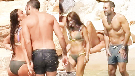 Merve Oflaz ile Allan Hakkonun romantik tatili...  Öpmeye doyamadı