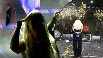 Sahneye fırlatılan telefonla yaralanmıştı... Ece Seçkini ağlatan sürpriz