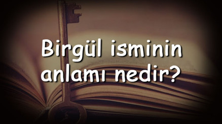 Birgül isminin anlamı nedir ve Birgül ne demek Birgül adının özellikleri, analizi  ve kökeni