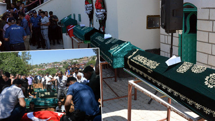 Kahramanmaraşta korkunç olay 5 kişilik aile yan yana toprağa verildi