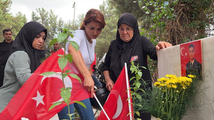 Eren Bülbülü korurken 41 kurşunla şehit edilmişti... Kabrine 41 Türk bayrağı dikildi